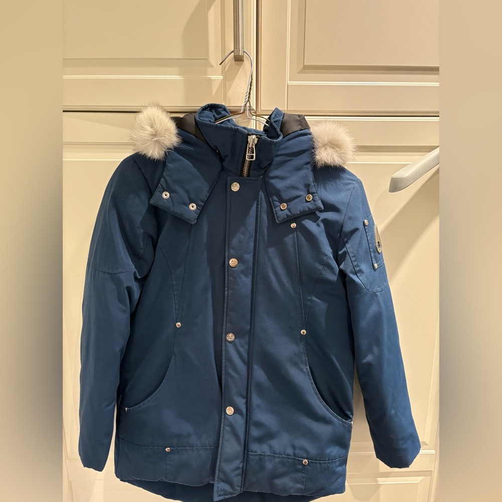 Moose Knuckles Blue Kids Puffer Jacket